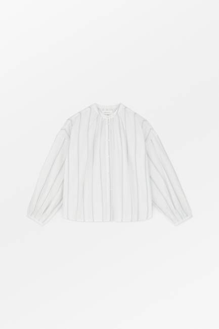 Cilla shirt - White/Navy stripe