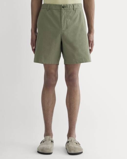 The Seersucker Short | Lichen Green