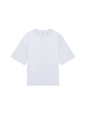 Übergroßes Interlock-T-Shirt für Damen — Eisgrau