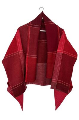 Neu! Kurzer Cape No.6, kariert, rot