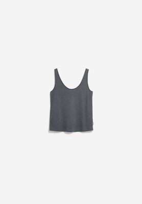 LINEN BLEND TOP | space steel