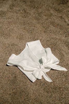 Valentina Top in White Linen