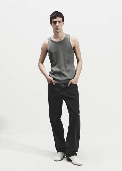 Agolde Viggo Tank in Pewter