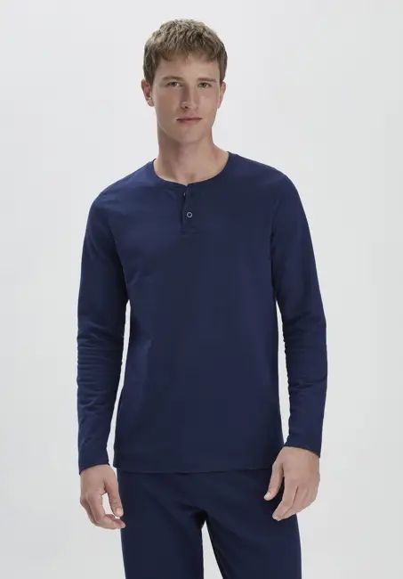 Lounge shirt regular made of organic cotton with kapok