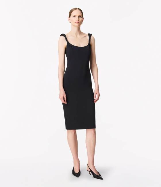 Twist Bias Dress | Black