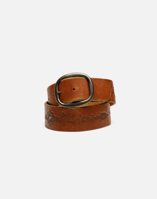 70s Embossed Painted Belt - #7