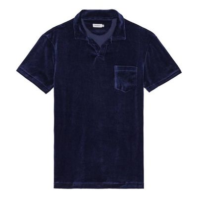Navy Terry Polo Shirt