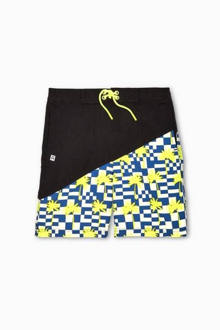 Geometric Palm Tree Board Short