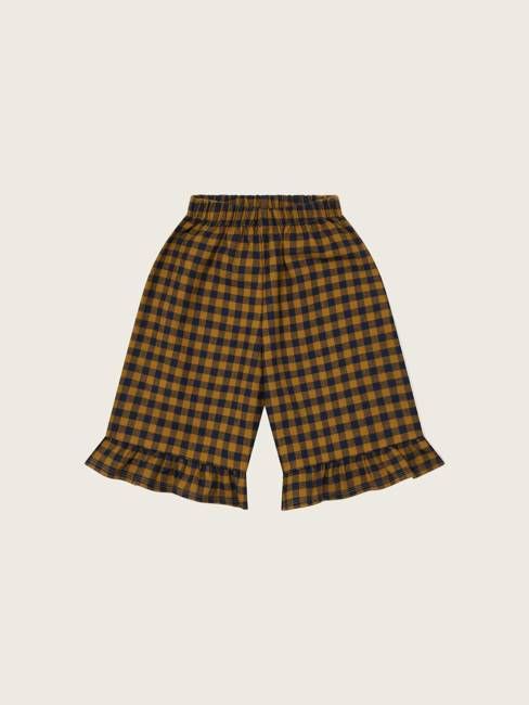 Blueberry Gingham Frill Culottes
