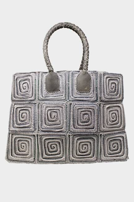 Large Crochet Bag | Grey