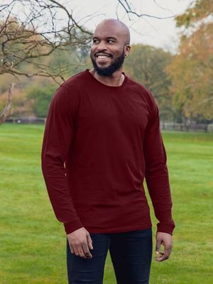 Organic Extra Long Slim Long Sleeve T-Shirt (Cabernet)