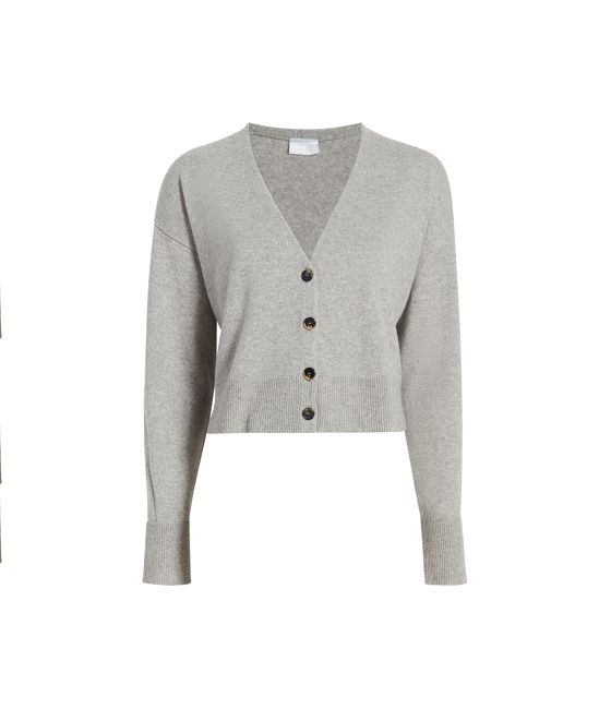 Cropped Cashmere Cardigan - Resale | Heather Grey