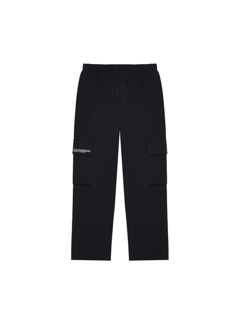Archive Mens Double Jersey Cargo Track Pants—black