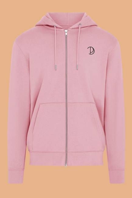 Embroidered P Zip-Up Hoodie