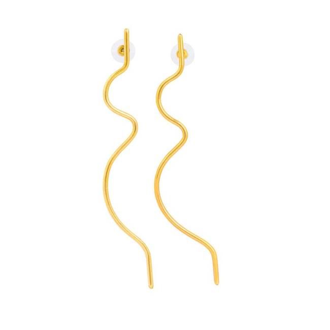 Wimbi Recycled Brass Statement Earrings