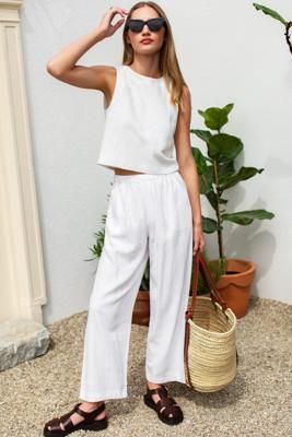 Studio Boxy Pant - Salt