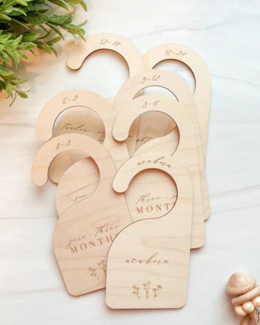 Wooden Size Dividers - flowers and numbers