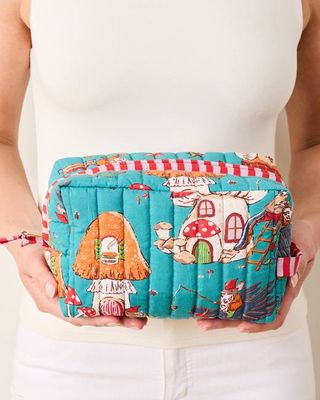 Autumn Critters - Quilted Pouch - Teal