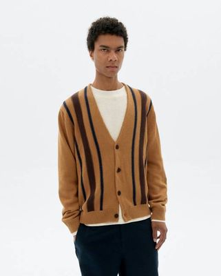 Brown knitted Creed cardigan