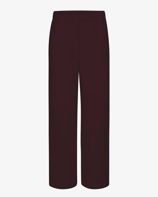 Organic Straight Leg Sweatpants - Oxblood Red