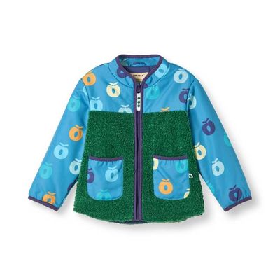 Nero fleece jacket with apples