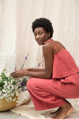 Janis Organic Cotton Top in Rose