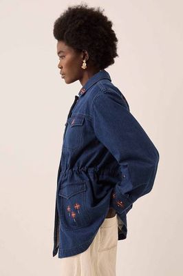 Marion Indigo Denim Embroidered Jacket