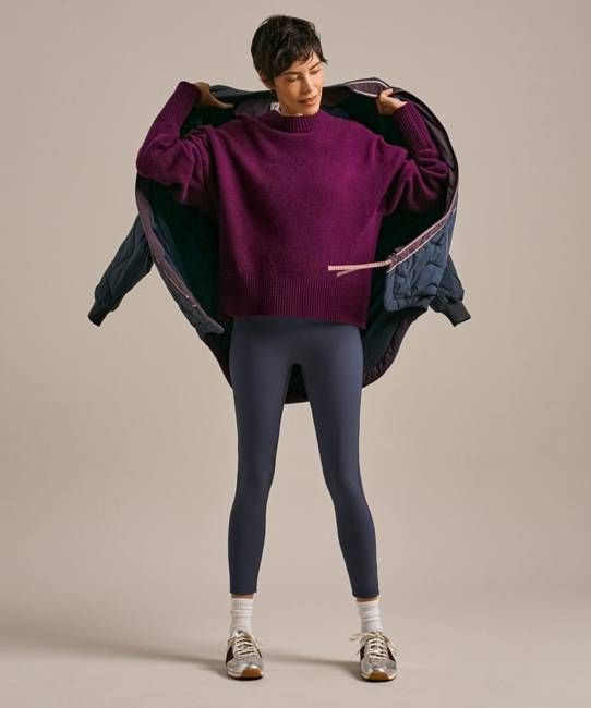 Throw On Knitted Crew Neck Jumper