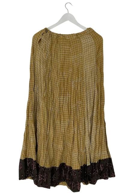 NEW! Flared Cotton Blockprint Patchwork Skirt No. 3