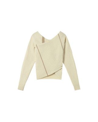 Striped multi position knitted Adele top