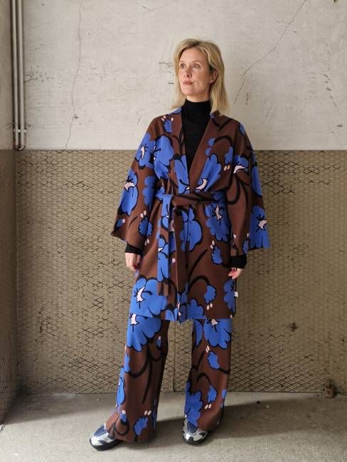 Mainio Talking Flowers Jacquard Kimono Jacket
