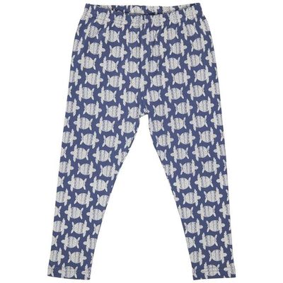 Leggings - Turtles, Indigo