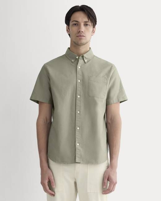 The Organic Short Sleeve Oxford Shirt | Sage Green