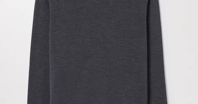 Charcoal Melange Merino Sweater | Fine Wool Crewneck | Asket