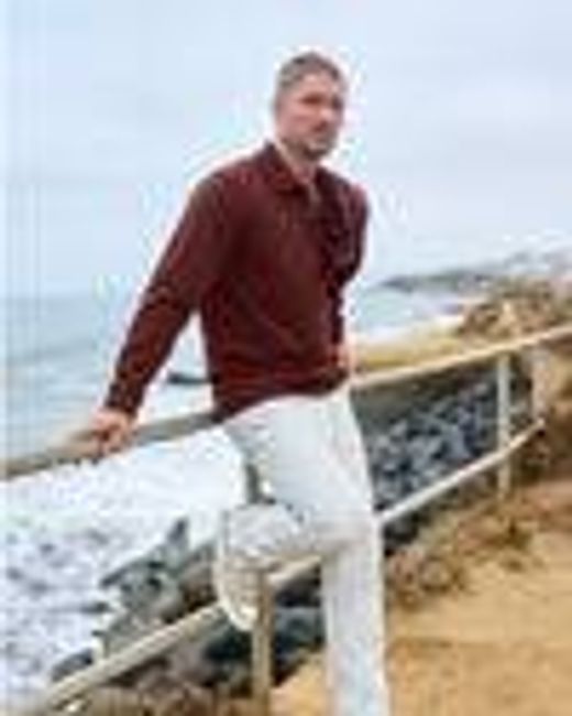 Men's Long Sleeve Coronado Rugby | Spiced Apple Heather | Vuori