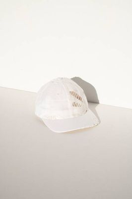 Ball Cap - White Vintage Tablecloths #2