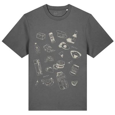 Vegan Starter Pack Unisex Relaxed Heavyweight T-shirt - Dark Charcoal
