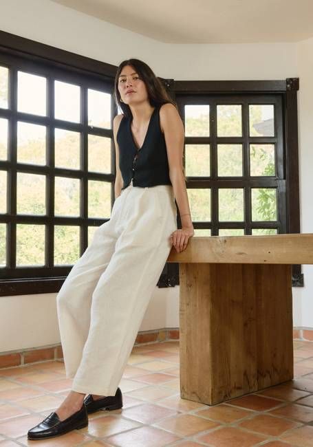 Ana Crop Trouser Salt