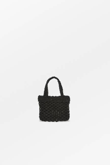Nola micro straw bag - Black