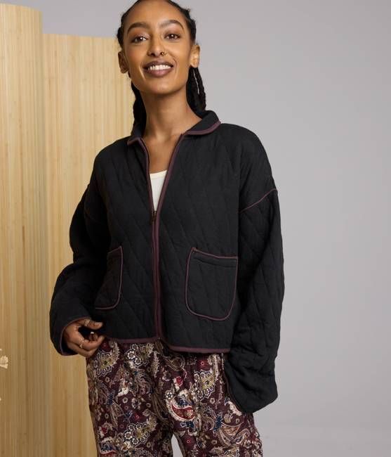 Elderberry Quilted Jacket - Black