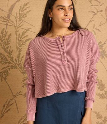 Cris Waffle Knit Top - Blossom