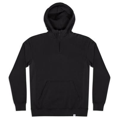 birling organic cotton quarter zip hoodie