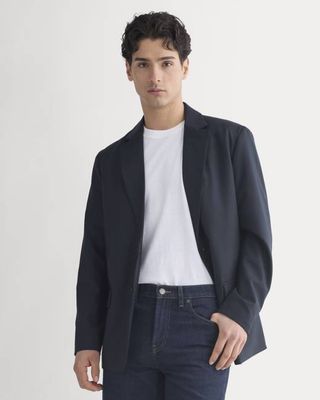 Tropical Wool Blazer | Dark Navy