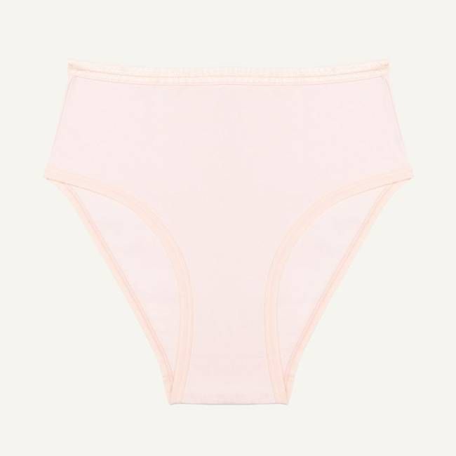 Organic Cotton High-Rise Brief in Quartz