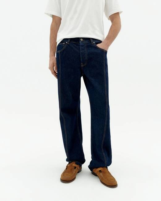 Dark navy straight Rainn jeans