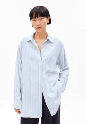 MAALGAA LINO STRIPED | silky blue-morning sky