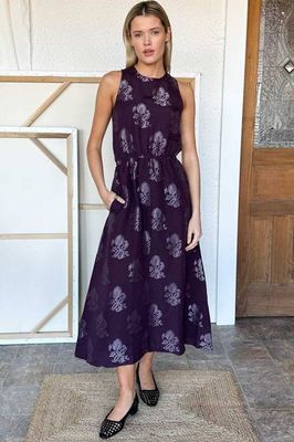 Studio Sundress  - Blackberry Wine Linen