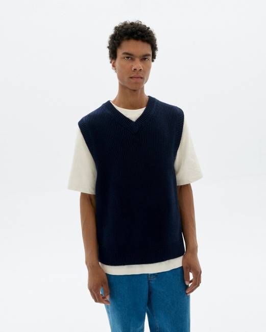 Relaxed knit Oliver vest