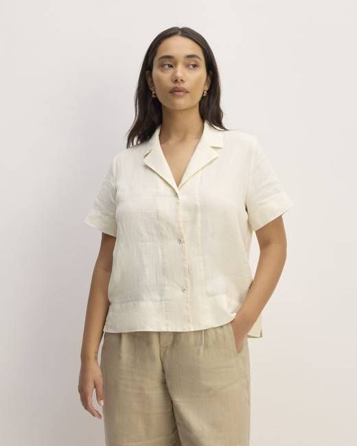 The Notch Shirt in Linen | Bone