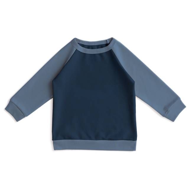 Color Block Sweatshirt - Night Sky & Lake Blue